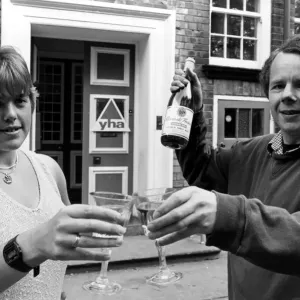 Susan Bate and Hedley Hopkins Toast to Modern Saltburn YHA Print 1987