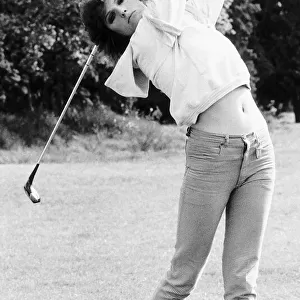 Suzanne Danielle actress driving at golf 1983