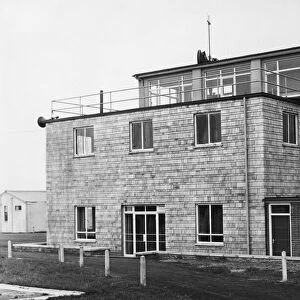 Swansea Airport. Terminal buildings at Swansea Airport. 1st June 1957