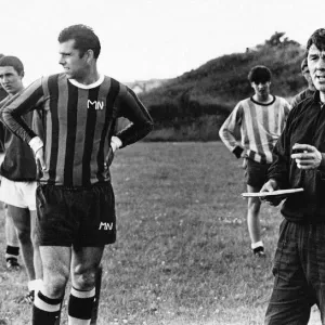 Swansea City footballer Mel Nuse (hands on hips) pictured during a training session Swansea City footballer Mel Nuse (hands on hips) pictured during a training session