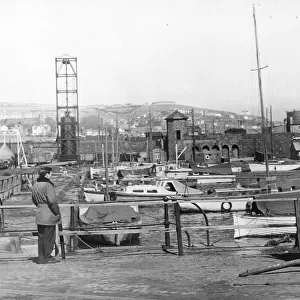 Swansea South Dock in April 1959. Winter has just past