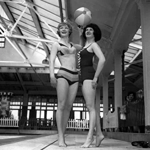 Swim Suit Fashions by Winserlee in Bri-nylon at Blackpool Two women pose with a