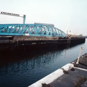 The swing bridge behind the Cellnet Riverside Stadium. 28th February 1996 The swing bridge behind the Cellnet Riverside Stadium. 28th February 1996