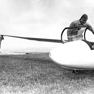 Swiss glider pilot Karl Sheuber came to Northumbria Gliding Club