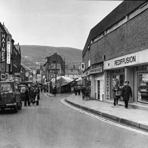 Taff Street, Pontypridd on market day. 21st March 1980