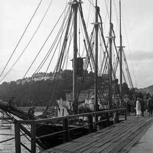 Tall ships in Devon. 1926. Tyrell Collection Tall ships in Devon. 1926. Tyrell Collection