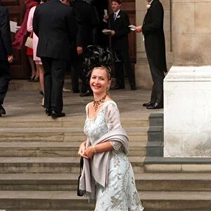 Tania Bryer TV Presenter attends wedding April 1999 of Catrina Skepper