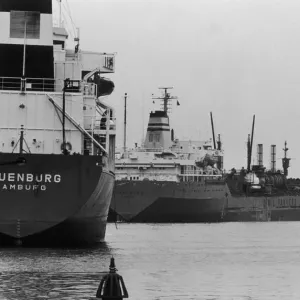 Tankers Torvanger and Lauenburg seen here berth at Teesport. 26th March 1984 Tankers Torvanger and Lauenburg seen here berth at Teesport. 26th March 1984