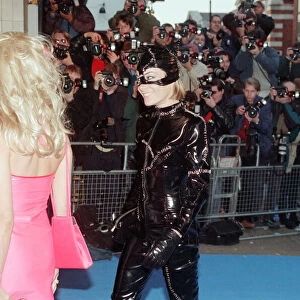 Tara Palmer-Tomkinson arriving at Elton Johns 50th birthday party at Hammersmith
