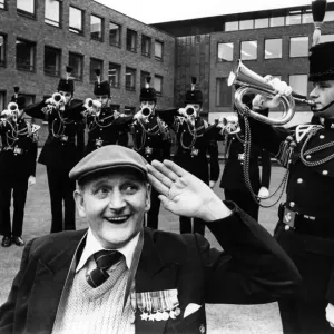 Tattoo fanfare of honour by buglers of the Light Infantry for Korean War hero Peter