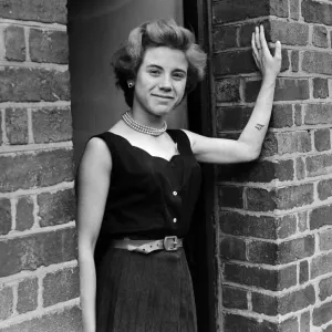 Tattooed runaway blonde, 17-year-old Pat Andrews of Southall, in Exeter Tattooed runaway blonde, 17-year-old Pat Andrews of Southall, in Exeter