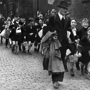 Teachers accompany a large crowd of pupils of a liverpool inner city school to Teachers accompany a large crowd of pupils of a liverpool inner city school to