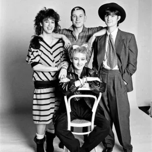 Print of The Tube television show presenters from 16th January 1983 Print of The Tube television show presenters from 16th January 1983
