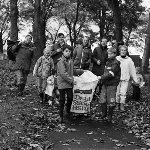 A team of volunteers made sure that was where all the rubbish went during a clean -up of A team of volunteers made sure that was where all the rubbish went during a clean -up of