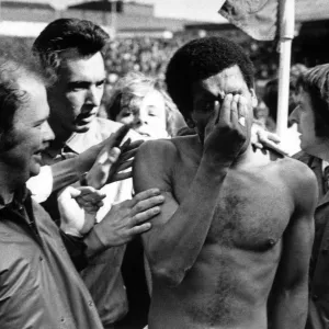 Tears of despair from Birmingham City winger Howard Gayle as he leaves the pitch at St Tears of despair from Birmingham City winger Howard Gayle as he leaves the pitch at St