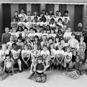 A technicolour cast - children from Bradley CE Junior School staged two performances of