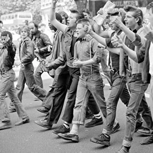 Teddy Boys in the Kings Road who clashed with a group of Punk Rockers