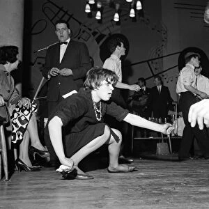 Teenage contestants during a 32-hour twisting competition at Embers Ballroom, Harlow