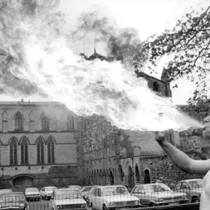 Teenage fire eater Roy Moor got off to a flaming start when he arrived in Hexham with his Teenage fire eater Roy Moor got off to a flaming start when he arrived in Hexham with his
