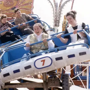 Crock Fair Teenagers on a Ride Print 30th May 1994