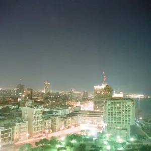 Tel Aviv Skyline Print, January 1991 Tel Aviv Skyline Print, January 1991