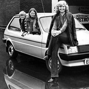 Television presenter Cathy Secker with her children David and Jayne. 2nd November 1980