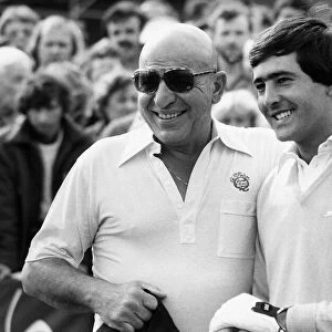 Telly Savalas actor and golfer Severiano Ballesteros in September 1980 at Pro Am golf