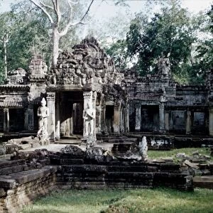 Temple of Prah Khan near Angkor Wat in Kampuchea Cambodia temples ruins