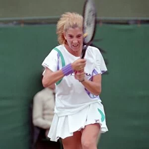 Tennis. Monica Seles. At Wimbledon. June 1989 89-3823-044
