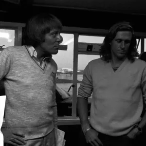 Tennis star Bjorn Borg arriving at Newcastle Airport on 14th June 1980 with the Evening
