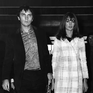 Terence Stamp and Jean Shrimpton, pictured together at London Heathrow Airport
