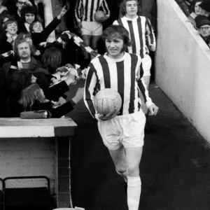 Terry Conroy of Stoke, leads the team out, at the Victoria Ground, March 1972
