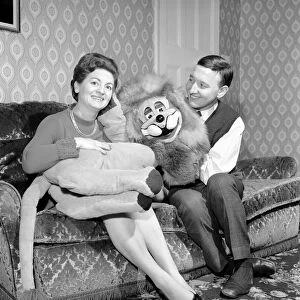 Terry Hall with Lenny the lion seen here at home. 1960 A1226