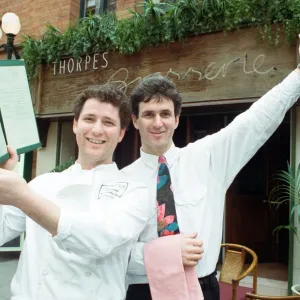 Terry and Jamie Corless, Thorpes Restaurant Directors, 15th March 1991 Print