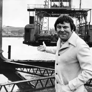 Terry Scott at Tees Transporter Bridge Print, 5th March 1974 Terry Scott at Tees Transporter Bridge Print, 5th March 1974