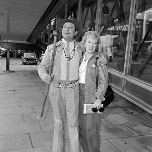 Terry Scott and June Whitfield at London Heathrow Airport Picture taken 15th