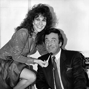 Terry Wogan TV Presenter with Model Linda lusardi for BBCs Children in Need Telethon