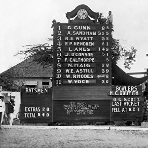 Test match between West Indies and England at Sabina Park in Kingston, Jamaica