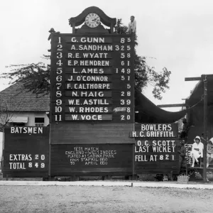 West Indies vs England Sabina Park Print 25th April 1930 West Indies vs England Sabina Park Print 25th April 1930