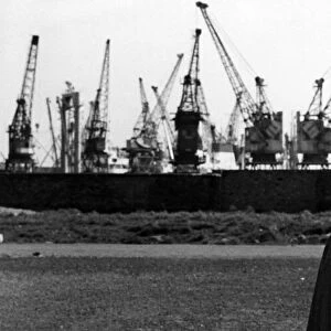 TGWU Union leader Barney Ward, pictures at Middlesbrough Dock, 11th May 1971