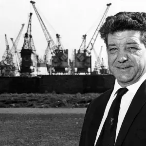 Le leader de l'union TGWU, Barney Ward, photos au Dock de Middlesbrough, 11 mai 1971.