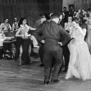 A thanksgiving celebration at The Queensbury Club, Soho, London, after war is over A thanksgiving celebration at The Queensbury Club, Soho, London, after war is over