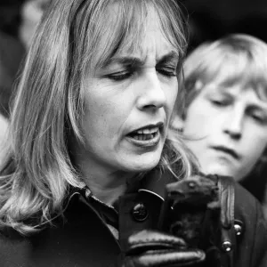 Thats Life'television star Esther Rantzen pictured asking passers-by to