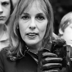 Thats Life'television star Esther Rantzen pictured asking passers-by to