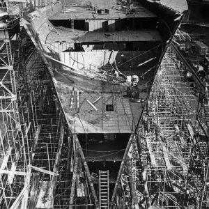 Vistafjord Luxury Liner Under Construction Print