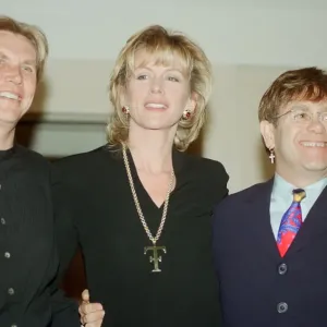 Theo and Louise Fennell with Elton John at Theo Fennell's Print Theo and Louise Fennell with Elton John at Theo Fennell's Print