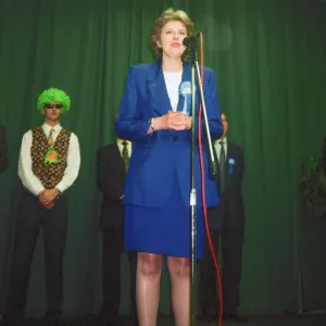 Theresa May seen here making her victory speech after being elected as the MP for Theresa May seen here making her victory speech after being elected as the MP for