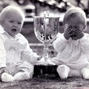 Thomas Martin and Jessica Amy crying after winning the Bonny Baby Photo competition, 1989 Thomas Martin and Jessica Amy crying after winning the Bonny Baby Photo competition, 1989