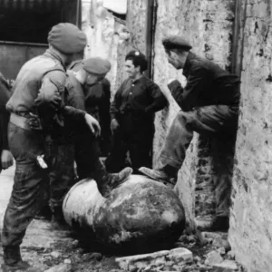1945 Belgrave Road Unexploded Bomb Print 1945 Belgrave Road Unexploded Bomb Print