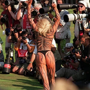 Tigermania streaker Nikki Moffat at Open championships July 1997